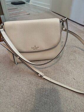kate spade Cream Pebbled Leather Crossbody Bag